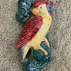 Vintage Parrot Wall Pocket, Made in Japan